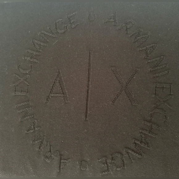 Armani Exchange Block Logo Embossed Sweater Cotton Blend Luxe Size Large - Picture 3 of 9
